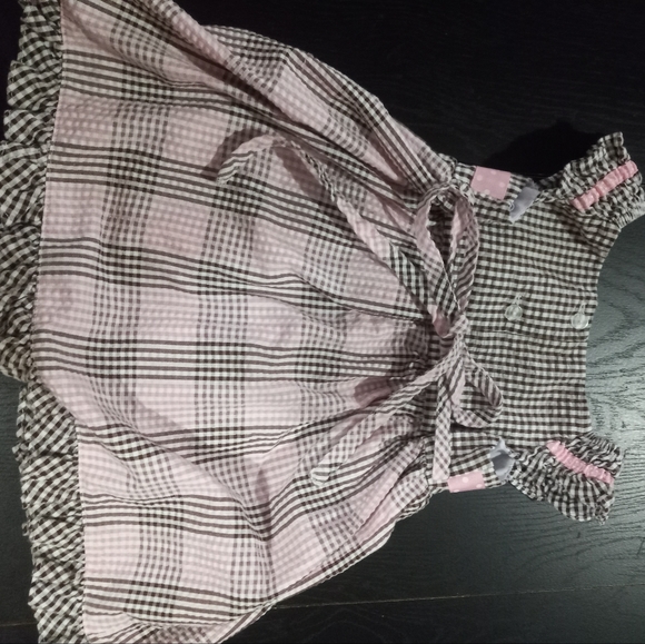 Rare 2 Pink and Heather Brown plaid Dress 18 months - Picture 2 of 4